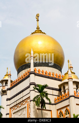 La coupole de la mosquée La Mosquée Sultan à Singapour Banque D'Images