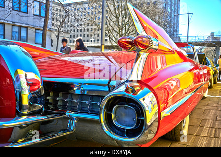 HOT RODS de Belvedere Road dans le quartier de South Bank, qui souvent propose des expositions Banque D'Images