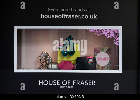 House of Fraser shop avant, Birmingham, Angleterre, RU Banque D'Images