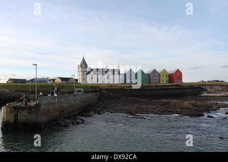 Port et l'auberge à John O'Groats Ecosse Mars 2014 Banque D'Images