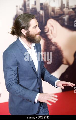 Madrid, Espagne. Mar 20, 2014. L'acteur américain Jake Gyllenhaal assiste à "ennemi" première mondiale au cinéma Palafox le 20 mars 2014 à Madrid Crédit : Jack Abuin/ZUMAPRESS.com/Alamy Live News Banque D'Images