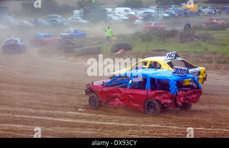 Stansted Raceway Banger Racing Banque D'Images