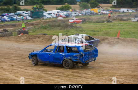 Stansted Raceway Banger Racing Banque D'Images