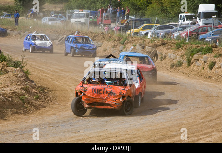 Stansted Raceway Banger Racing Banque D'Images