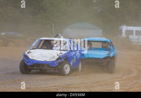 Stansted Raceway Banger Racing Banque D'Images