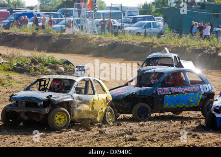 Stansted Raceway Banger Racing Banque D'Images