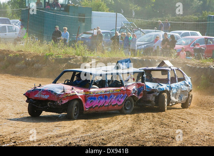 Stansted Raceway Banger Racing Banque D'Images