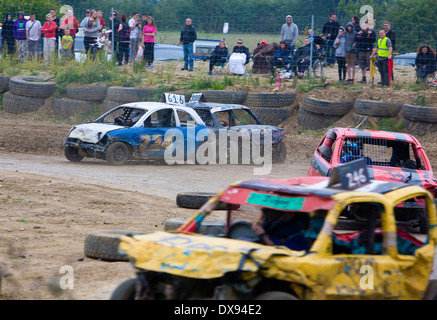 Stansted Raceway Banger Racing Banque D'Images