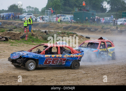 Stansted Raceway Banger Racing Banque D'Images