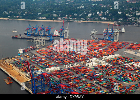 Container Terminal Burchardkai, Hambourg Banque D'Images