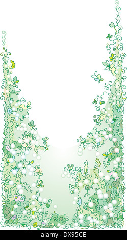 Floral raffiné en couleur de vignette Banque D'Images