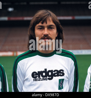 Football, Bundesliga, 1979-1980, l'équipe de Borussia Moenchengladbach, présentation, Ewald Lienen portrait Banque D'Images