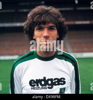 Football, Bundesliga, 1979-1980, l'équipe de Borussia Moenchengladbach, présentation, portrait Frank Schaeffer Banque D'Images