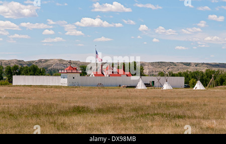 Dakota du Nord, Fort Union Trading Post Lieu historique national, fondé en 1828 pour soutenir le commerce de la fourrure Banque D'Images