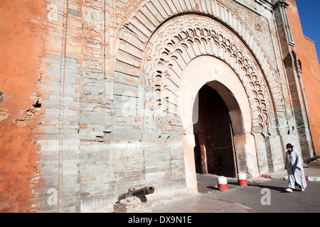 L'Afrique, Maroc, Marrakech, Bab Agnaou porte d'entrée. C'est l'une des 19 portes de Marrakech Banque D'Images