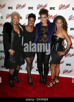 LaDonna Tittle, Cat Wilson, Erika Ringor, N. LeShay Tomlinson, à la projection de 'piégées dans la penderie" au cinéma du soleil. Banque D'Images