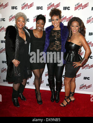 LaDonna Tittle, Cat Wilson, Erika Ringor, N. LeShay Tomlinson, à la projection de 'piégées dans la penderie" au cinéma du soleil. Banque D'Images