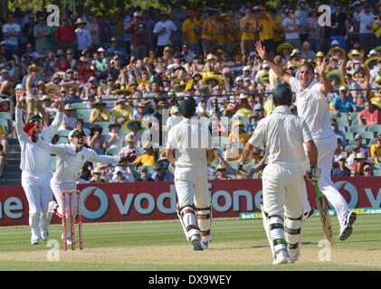 Rory Kleinveldt l'Australie contre l'appel. L'Afrique du sud de Cricket a tenu à Adélaïde Adélaïde, Australie - 24.11.12 Avec Ror : Banque D'Images