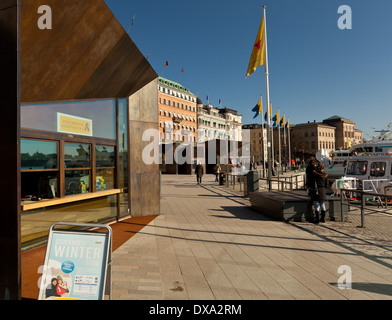 Stockholm, Suède - billetterie à Blasieholmen Ferry Banque D'Images