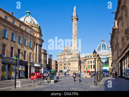 Gris Monument de Grey Street Grainger Town Newcastle upon Tyne centre-ville de Tyne et Wear Angleterre GO UK EU Europe Banque D'Images