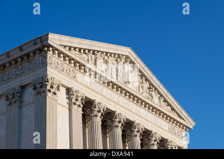 Bâtiment de la Cour suprême, dans l'est de façade, Washington D.C., USA Banque D'Images