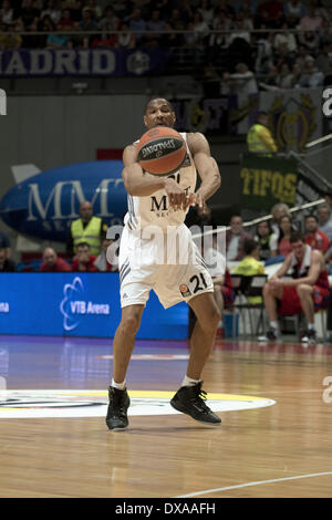 Madrid, Espagne. 20 Mar, 2014. joueur dans Real Madrid Basketball Euroleague TOP 16 match entre le Real Madrid et le CSKA Moscou a joué au Palacio de Deportes de Madrid, Espagne, 20 mars 2014.Photo : Oscar Gonzalez/NurPhoto NurPhoto © Oscar Gonzalez//ZUMAPRESS.com/Alamy Live News Banque D'Images