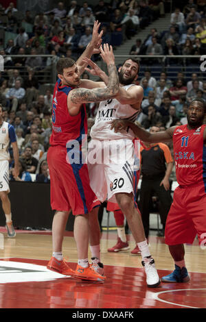 Madrid, Espagne. 20 Mar, 2014. joueur dans Real Madrid Basketball Euroleague TOP 16 match entre le Real Madrid et le CSKA Moscou a joué au Palacio de Deportes de Madrid, Espagne, 20 mars 2014.Photo : Oscar Gonzalez/NurPhoto NurPhoto © Oscar Gonzalez//ZUMAPRESS.com/Alamy Live News Banque D'Images