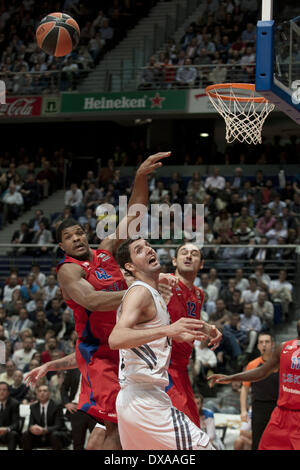 Madrid, Espagne. 20 Mar, 2014. joueur dans Real Madrid Basketball Euroleague TOP 16 match entre le Real Madrid et le CSKA Moscou a joué au Palacio de Deportes de Madrid, Espagne, 20 mars 2014.Photo : Oscar Gonzalez/NurPhoto NurPhoto © Oscar Gonzalez//ZUMAPRESS.com/Alamy Live News Banque D'Images