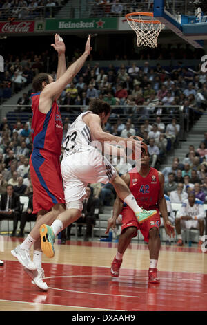 Madrid, Espagne. 20 Mar, 2014. joueur dans Real Madrid Basketball Euroleague TOP 16 match entre le Real Madrid et le CSKA Moscou a joué au Palacio de Deportes de Madrid, Espagne, 20 mars 2014.Photo : Oscar Gonzalez/NurPhoto NurPhoto © Oscar Gonzalez//ZUMAPRESS.com/Alamy Live News Banque D'Images