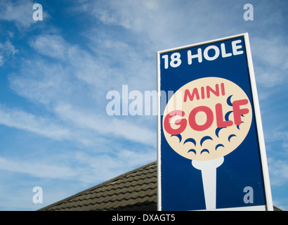 Mini-golf sign Banque D'Images