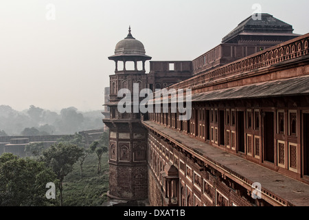 Jahangiri Mahal Palace de Fort d'Agra à Agra, Inde Banque D'Images