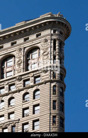 Flatiron Building. Entre les 22e et 23e Rue, entre Broadway et la 5e Rue et avenue Fuller a également appelé bâtiment , son fondateur. Banque D'Images