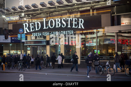 Un homard rouge restaurant à Times Square à New York Banque D'Images