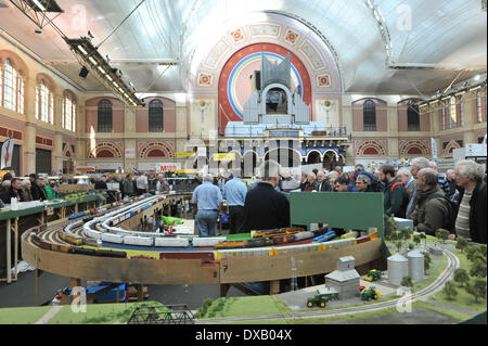 Alexandra Palace, Londres, Royaume-Uni. 22 mars 2014. Le London Festival of ferroviaire ayant lieu à Alexandra Palace pendant la fin de semaine. Crédit : Matthieu Chattle/Alamy Live News Banque D'Images