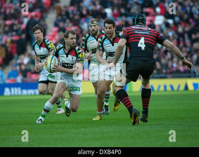 Londres, Royaume-Uni. Mar 22, 2014. Nick Evans des Harlequins en action au cours de l'Aviva Premiership match de rugby entre sarrasins et Harlequins au stade de Wembley : Action Crédit Plus Sport/Alamy Live News Banque D'Images