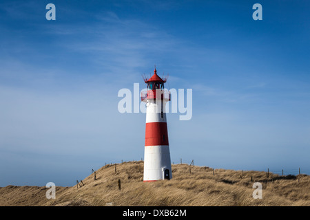 Ostfeuer phare près de liste sur l'île de Sylt, Allemagne Banque D'Images