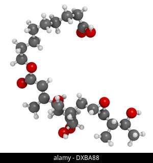 Mupirocine (pseudomonic) molécule d'antibiotiques. Utilisé en application topique contre les bactéries gram-positives. Banque D'Images