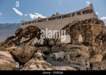 Point de jonction des 3 plus hautes chaînes de montagnes du monde Banque D'Images