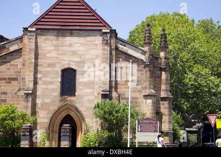 L'église de la garnison Sydney était la première église de la colonie militaire. Situé sur la côte orientale de l'Rocks Millers Point, Banque D'Images