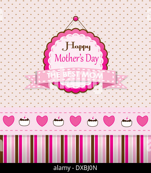 Happy Mothers Day Look Tissu Vector Banque D'Images