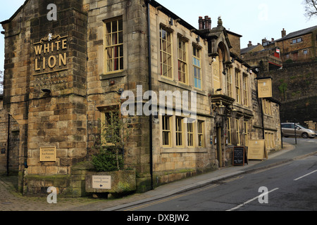 Le Lion Blanc Pub à Hebden Bridge West Yorkshire UK. Banque D'Images