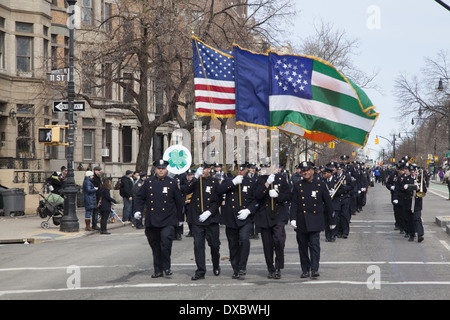 Défilé irlandais, Park SLope, Brooklyn, New York. Banque D'Images