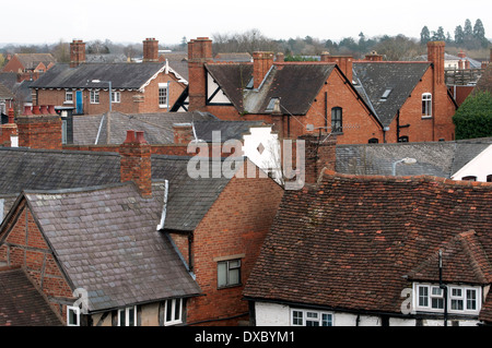 Toits à Stratford-upon-Avon, Warwickshire, UK Banque D'Images