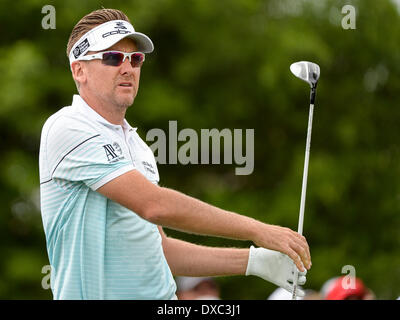 Orlando, Floride, USA. 23 mars, 2014. Ian Poulter au cours de tour final de l'action golf Arnold Palmer Invitational présentée par Mastercard tenue à Arnold Palmer's Bay Hill Club & Lodge à Orlando, FL : Cal Crédit Sport Media/Alamy Live News Banque D'Images