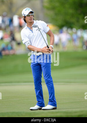 Orlando, Floride, USA. 23 mars, 2014. Ryo Ishikawa au cours de tour final de l'action golf Arnold Palmer Invitational présentée par Mastercard tenue à Arnold Palmer's Bay Hill Club & Lodge à Orlando, FL : Cal Crédit Sport Media/Alamy Live News Banque D'Images