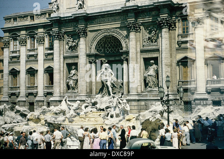 La fontaine de Trevi, Rome, 1959 Banque D'Images