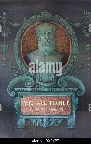 Tombe de Michael Thonet, l'ébéniste et designer de meubles, cimetière central, vienne, autriche Banque D'Images