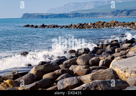 La baie de Kimmeridge, Dorset, UK, prises le jour de printemps fine Banque D'Images