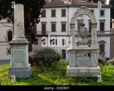 Le cimetière anglais de Florence, Italie Banque D'Images