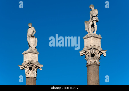 Colonnes romaines, Alameda de Hercules, promenade, Séville, Andalousie, Espagne, Europe Banque D'Images